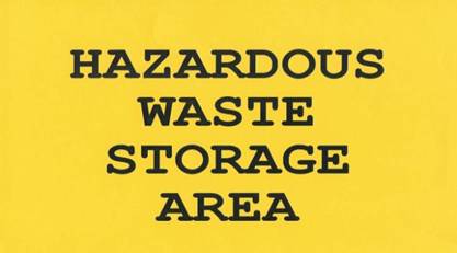 hazardous waste storage area